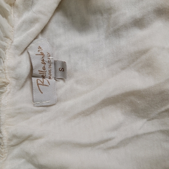 Bella Umbra Cream Tank Top Silk Asymetrical Size S Lightweight‎ Breezy Waterfall - Picture 6 of 12